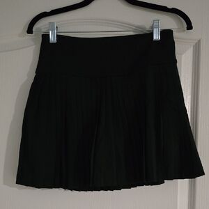 Fabletics Black Mini Skater Skirt with Pleats